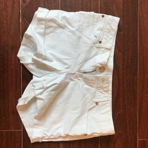 White denim shorts